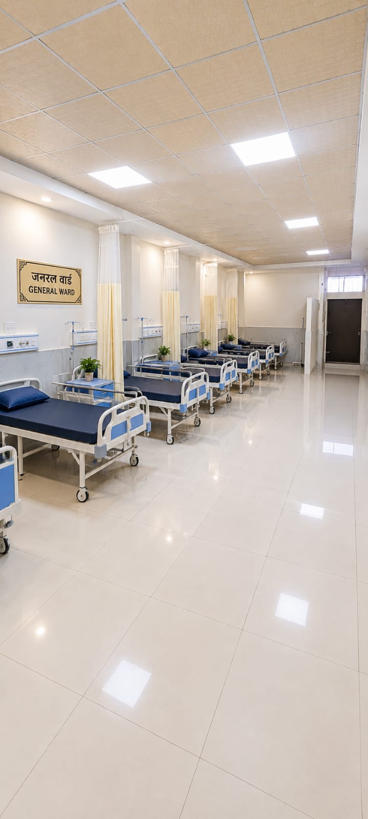 General ward at Gurjar Multispeciality Hospital, Berasia